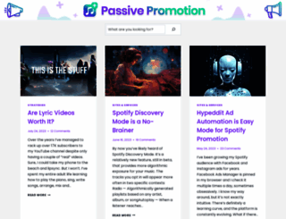 passivepromotion.com screenshot