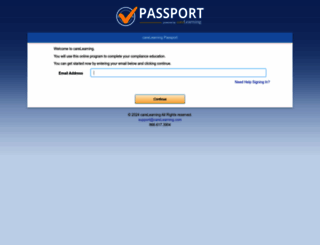 passport.carelearning.com screenshot