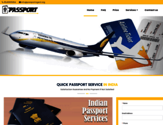 passportagent.co.in screenshot