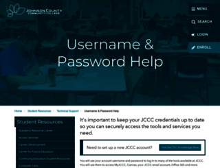 password.jccc.edu screenshot