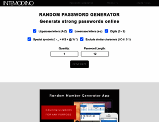 passwordgenerator.intemodino.com screenshot