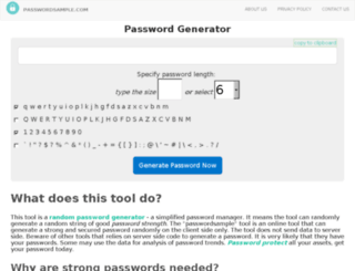 passwordgenerators.top screenshot