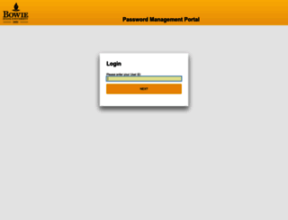 passwordportal.bowiestate.edu screenshot