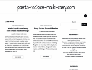 pasta-recipes-made-easy.com screenshot