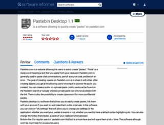 pastebin-desktop.informer.com screenshot