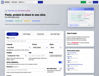 pastebox.in screenshot