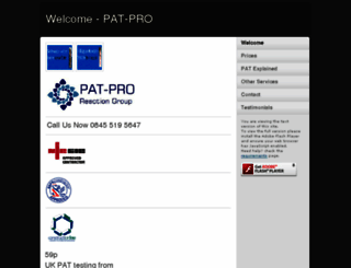 pat-pro.co.uk screenshot