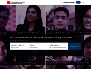 patelmatrimony.com screenshot