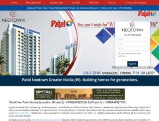 patelsneotown.net.in screenshot