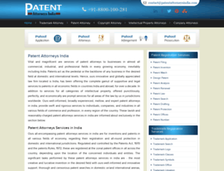 patentattorneysindia.com screenshot