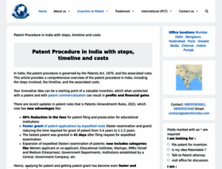 patentinindia.com screenshot