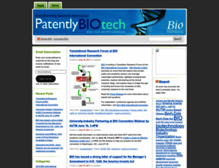 patentlybiotech.wordpress.com screenshot