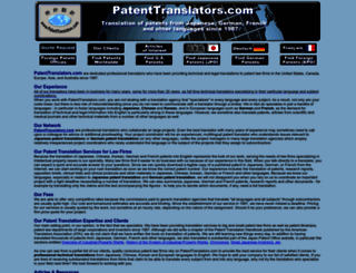 patenttranslators.com screenshot