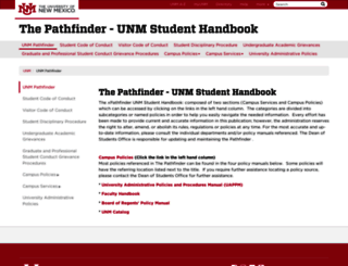 pathfinder.unm.edu screenshot