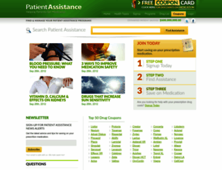 patientassistance.com screenshot