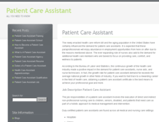 patientcareassistant.org screenshot