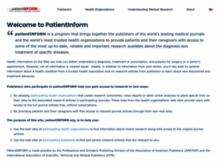 patientinform.org screenshot
