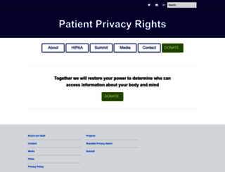 patientprivacyrights.org screenshot
