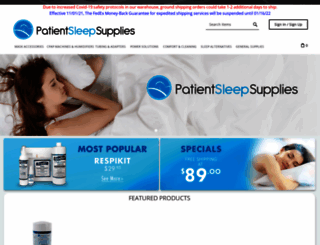patientsleepsupplies.com screenshot