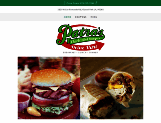 patrasburgers.com screenshot