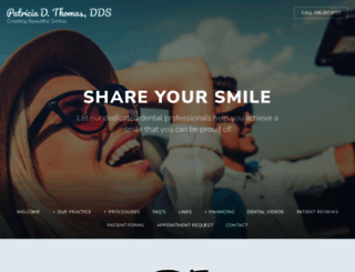 patriciathomasdds.com screenshot