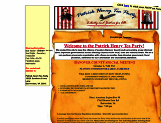 patrickhenryteaparty.com screenshot