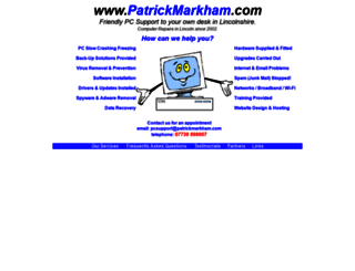 patrickmarkham.com screenshot
