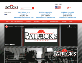 patricksuniforms.com screenshot