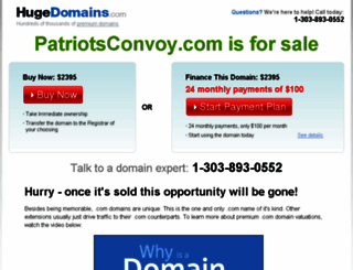 patriotsconvoy.com screenshot