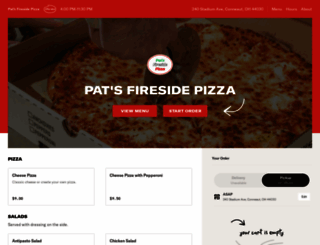patsfiresidepizza.com screenshot