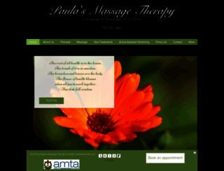 paulasmassagetherapy.com screenshot