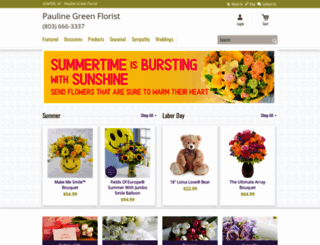 paulinegreenflorist.com screenshot