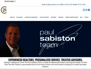 paulsabiston.com screenshot