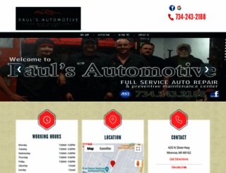 paulsautomotivellc.com screenshot