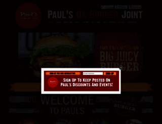 paulsburgers.com screenshot