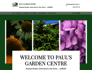 paulsgardencentre.com screenshot