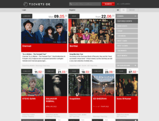paulvandyk.tickets.de screenshot