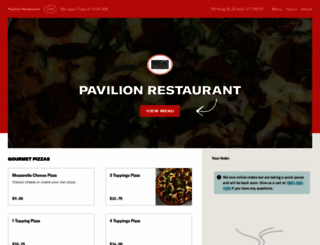 pavilionrestaurantmenu.com screenshot