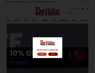 pavilionwines.com screenshot