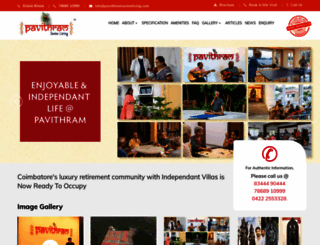 pavithramseniorliving.com screenshot