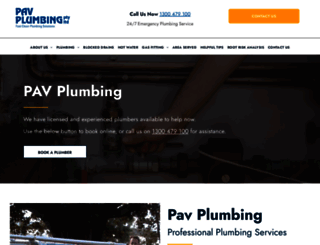 pavplumbing.com.au screenshot