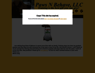 pawsandbehave.com screenshot