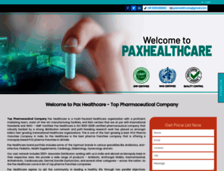 paxhealthcare.com screenshot
