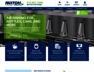 paxtonproducts.com screenshot