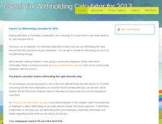 payrolltaxwithholdingcalculatorfor2013.webs.com screenshot