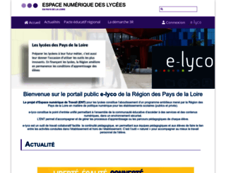 paysdelaloire.e-lyco.fr screenshot