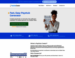 paystubcreator.net screenshot