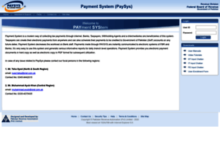 paysys.fbr.gov.pk screenshot