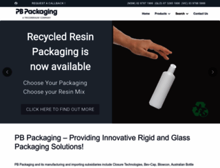 pbpackaging.com.au screenshot