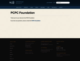 pcpcfoundation.org screenshot